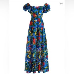 TAWNY EYELET SQUARE NECK MAXI DRESS Alice and Olivia size 2